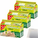 Gut&Günstig Vollkorn-Knäckebrot reich an Ballaststoffen 3er Pack (3x250g Packung) + usy Block