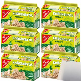 Gut&Günstig Vollkorn-Knäckebrot reich an Ballaststoffen 6er Pack (6x250g Packung) + usy Block