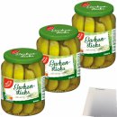 Gut&Günstig Gurken-Sticks süß-würzig 3er Pack (3x360g Glas) + usy Block