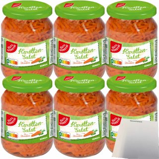 Gut&Günstig Karottensalat in Streifen geschnitten 6er Pack (6x330g Glas) + usy Block