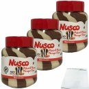 Nusco Milch & Nuss Nougat Duo Creme 3er Pack (3x400g Glas) + usy Block