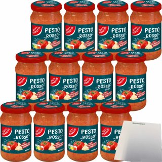 Gut&Günstig Pesto Rosso cremig mit italienischem Hartkäse 12er Pack (12x190g Glas) + usy Block