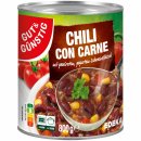 Gut&Günstig Chili con Carne mit pikantem Schweinefleisch Bohnen Tomaten und Mais (800g Dose)