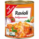 Gut&Günstig Ravioli in Bolognesesauce gefüllte Teigtaschen mit fleischhaltiger Füllung 6er Pack (6x800g Dose) + usy Block