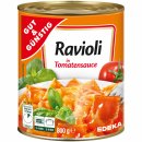 Gut&Günstig Ravioli in Tomatensauce gefüllte Teigtaschen mit fleischhaltiger Füllung 3er Pack (3x800g Dose) + usy Block
