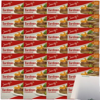 Jeden Tag Ölsardinen ohne Haut und ohne Gräten VPE (28x125g Dose) + usy Block