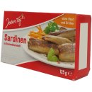 Jeden Tag Ölsardinen ohne Haut und ohne Gräten VPE (28x125g Dose) + usy Block