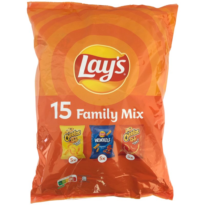 Lay's 15 Family Mix Chips 3 verschiedene Sorten (315g Beutel)