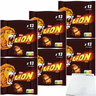 Nestle Lion Mini Schokoriegel 6er Pack (6x234g Packung) + usy Block