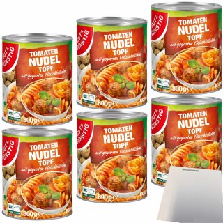 Gut&Günstig Tomaten Nudeltopf mit Fleischbällchen 6er Pack (6x800g Dose) + usy Block