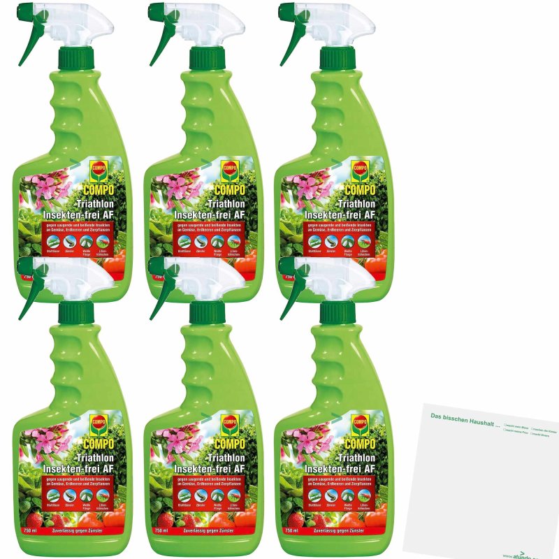 Compo Triathlon Insekten-frei AF 6er Pack (6x750ml Sprhflasche) + us