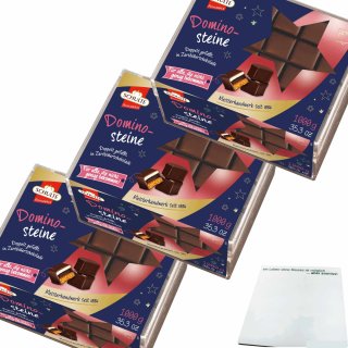Schulte Dominosteine doppelt gefüllt Zartbitter 3er Pack (3x1kg Packung) + usy Block