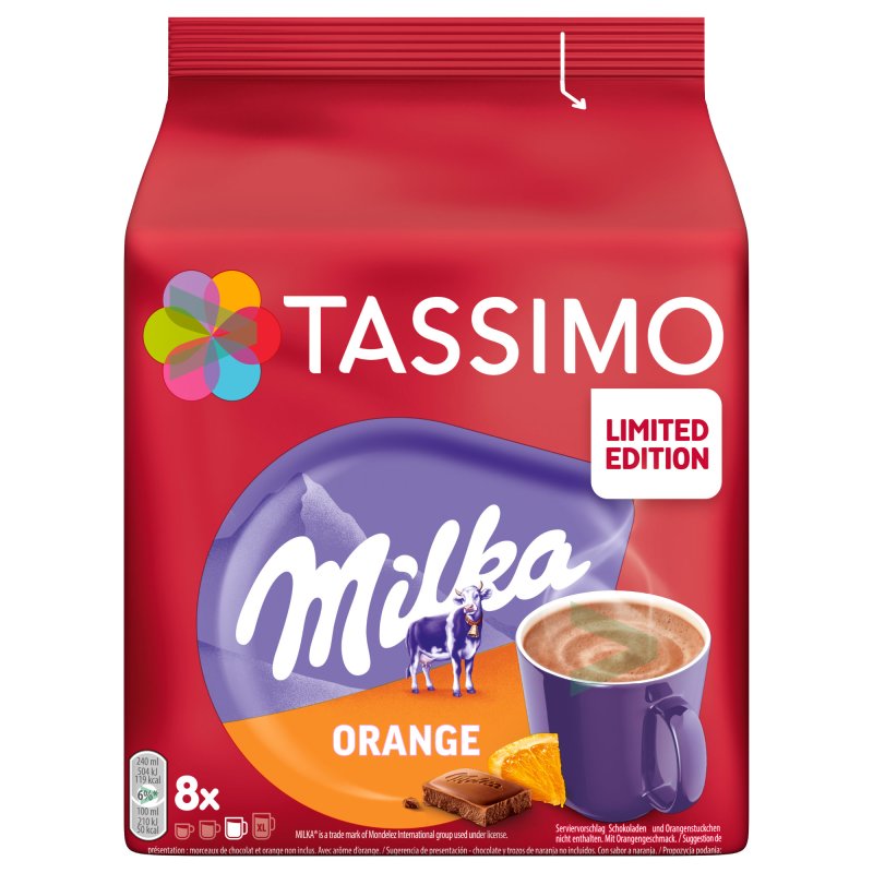 Tassimo milka orange (240g Packung, 16 TDiscs für 8 Getränke)