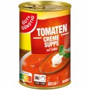 Gut&Günstig Tomatencremesuppe mit Sahne verfeinert 3er Pack (3x400ml Dose) + usy Block