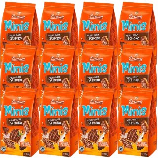Brandt Mini Zwieback Vollmilch-Schoko 12er VPE (12x115g Packung)