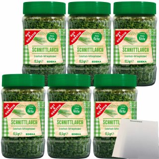 Gut&Günstig Schnittlauch gefriergetrocknet 6er Pack (6x12,5g Gas) + usy Block