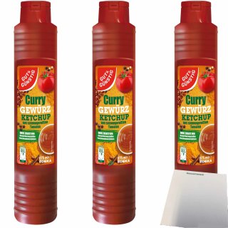 Gut&Günstig Curry-Gewürzketchup 3er Pack (3x875ml) + usy Block