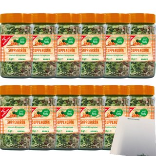 Gut&Günstig Suppengrün gefriergetrocknet 12er Pack (12x35g Dose) + usy Block
