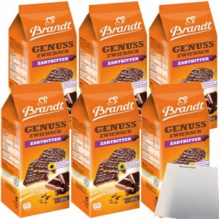 Brandt Genuss Zwieback Zartbitter 6er Pack (6x200g Beutel) + usy Block