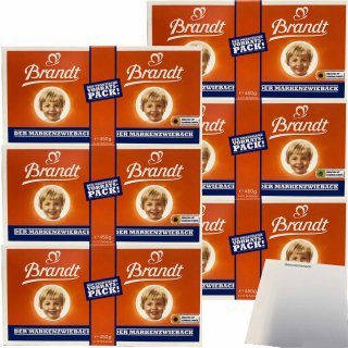 Brandt Markenzwieback der praktische Vorrats-Pack 6er Pack (6x450g Packung) +usy Block