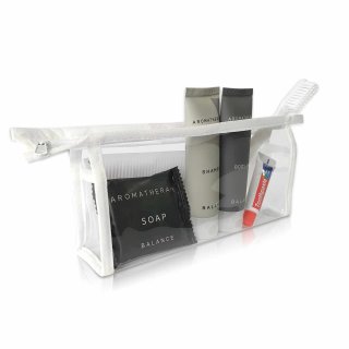 Logo Issimo Übernachtungsset Basic, Kosmetiktasche mit Inhalt (180x80x40mm)