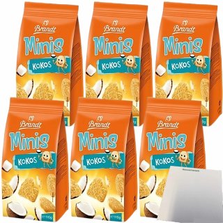 Brandt Mini Zwieback Kokos 6er Pack (6x110g Packung) + usy Block