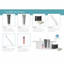 Logo Issimo Übernachtungsset Basic, Kosmetiktasche mit Inhalt 3er Pack (3x180x80x40mm) + usy Block