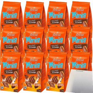Brandt Mini Zwieback Vollmilch-Schoko 12er Pack (12x115g Packung) + usy Block