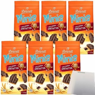 Brandt Minis Zwinis Vollkorn Zartbitter 6er Pack (6x115g Packung) + usy Block
