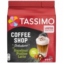 Tassimo Coffee Shop Selection Hazelnut Praline Latte (268g Packung 16 T-Discs für 8 Getränke)