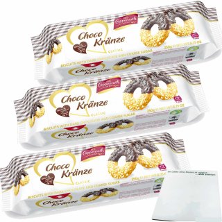 Coppenrath Choco Kränze Kaffeegebäck 3er Pack (3x250g Packung) + usy Block