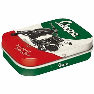 Mint Box Vespa the Italian clasic Zuckerfreie Pfefferminzpastillen (15g Box)