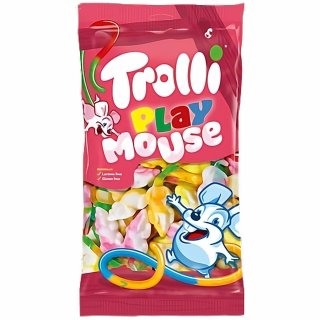 Trolli Playmouse Mäusespaß bunte Schaumzucker Mäuse Fruchtgummi (1kg XL Packung)
