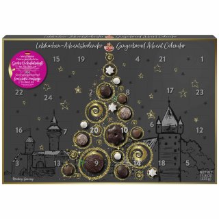 Wicklein Nürnberger Lebkuchen Adventskalender (335g Packung)