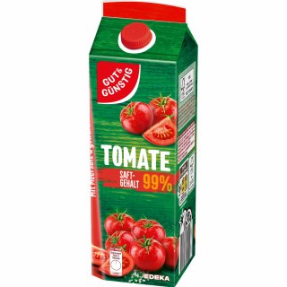 Gut&Günstig Tomatensaft Saftgehalt 99%  (1 Liter Packung)