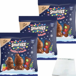 Smarties Festive Friends 3er Pack (3x65g Packung) + usy Block