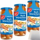 Gut&Günstig  Bockwürstchen in Eigenhaut Spitzenqualität 3er Pack (24 Stück 3x360g ATG) + usy Block