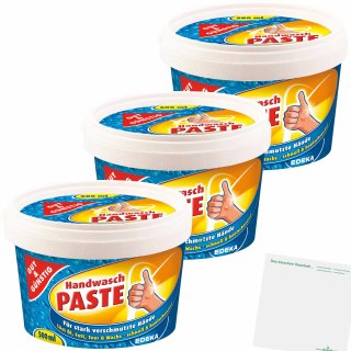 Gut&Günstig Handwaschpaste für stark verschmutzte Hände löst Öl Fett Teer und Wachs 3er Pack (3x500ml) + usy Block