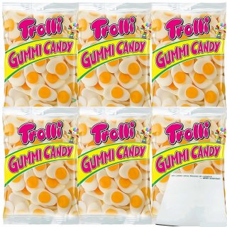 Trolli Spiegeleier Fruchtgummi 6er Pack (6x1kg XL Packung) + usy Block