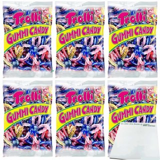 Trolli Tintenfisch bunte Fruchtgummmi-Tintenfische mit Fruchtgeschmack 6er Pack (6x1kg XL Packung) + usy Block