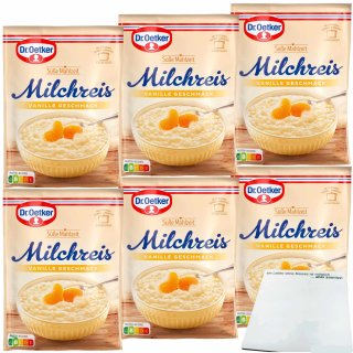 Dr. Oetker Süße Mahlzeit Milchreis Vanille 6er Pack (6x125g Packung) + usy Block