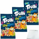Trolli Glühwürmchen Fruchtgummi sauer 3er Pack (3x1kg XL Packung) + usy Block