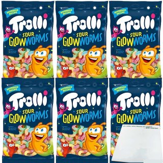 Trolli Glühwürmchen Fruchtgummi sauer 6er Pack (6x1kg XL Packung) + usy Block