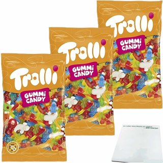 Trolli Fruchtgummi-Spaß für alle 3er Pack (3x1kg XL Packung) + usy Block