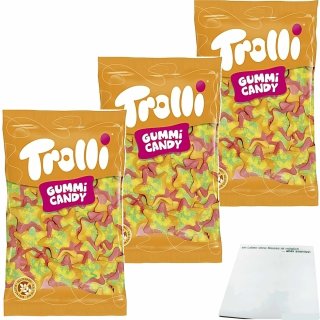 Trolli Schaumzucker Seesterne 3er Pack (3x1kg XL Packung) + usy Block