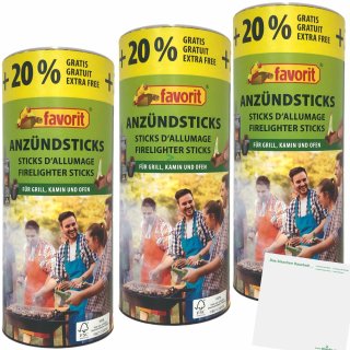 Favorit Anzündwürfel 3er Pack (3x100 Stück Dose) +20% gratis + usy Block