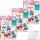 Ruf Einhorn Cup Cakes Backmischung mit Backförmchen Creme und knetbarer Zuckermasse 3er Pack (3x365g Packung) + usy Block