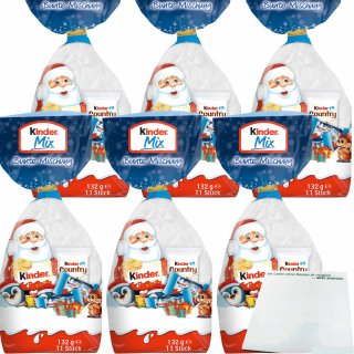 Kinder Mix Bunte Mischung 6er Pack (6x132g Packung) + usy Block