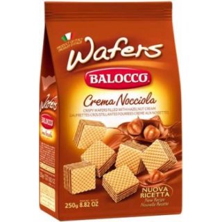 Balocco Waffeln mit Haselnußcremefüllung (250g Packung)
