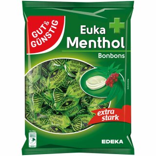 Gut&Günstig Euka-Menthol-Bonbons extra stark (300g Packung)